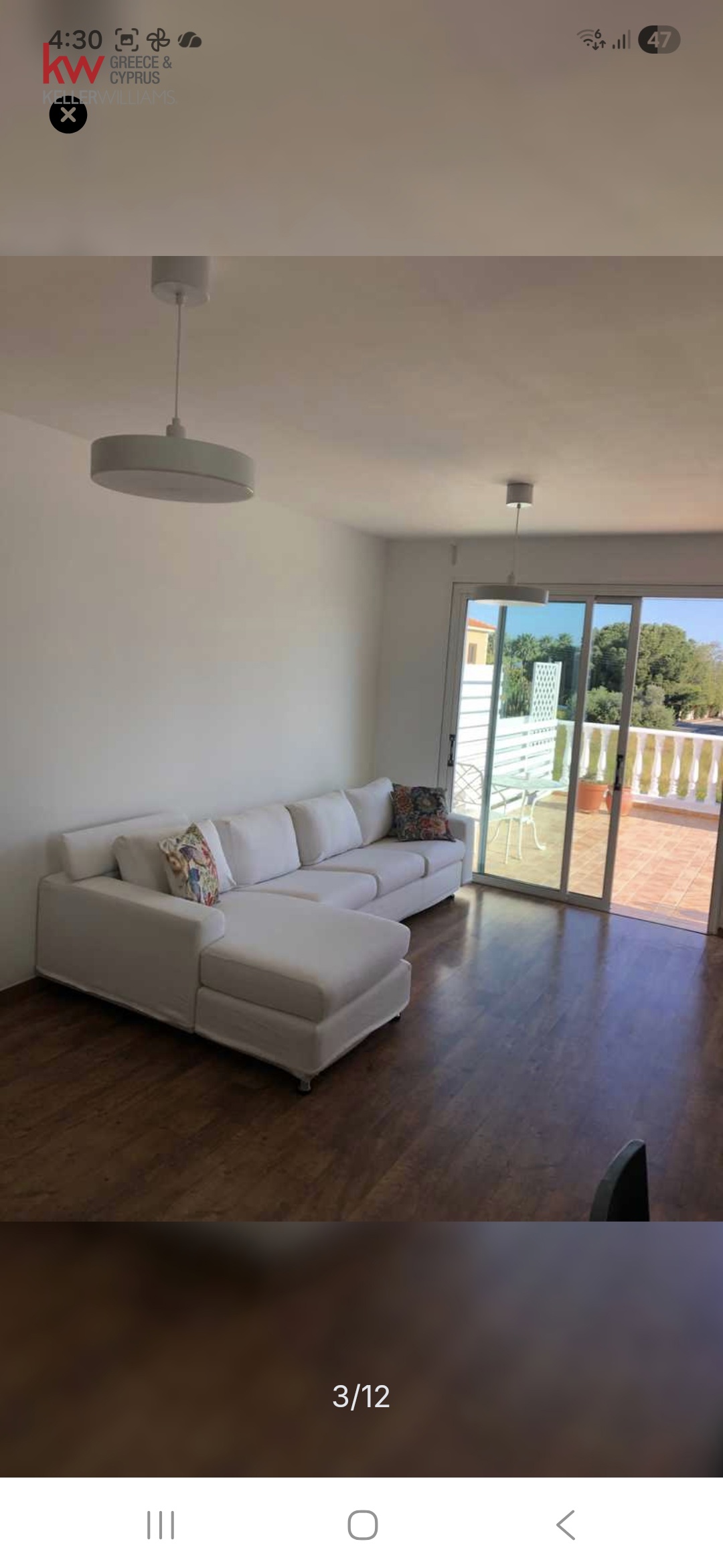 3-bed partly furnished apartment with sea view in Deryneia photo 3