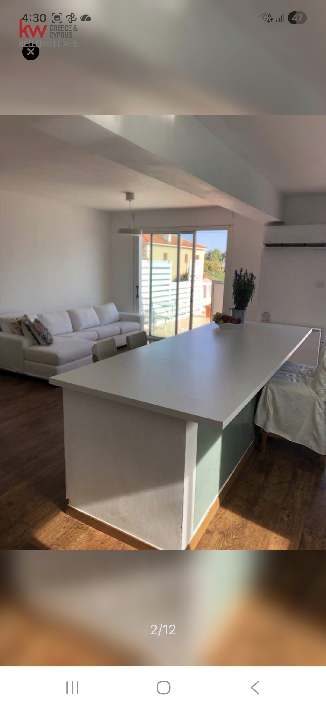 3-bed partly furnished apartment with sea view in Deryneia photo 2